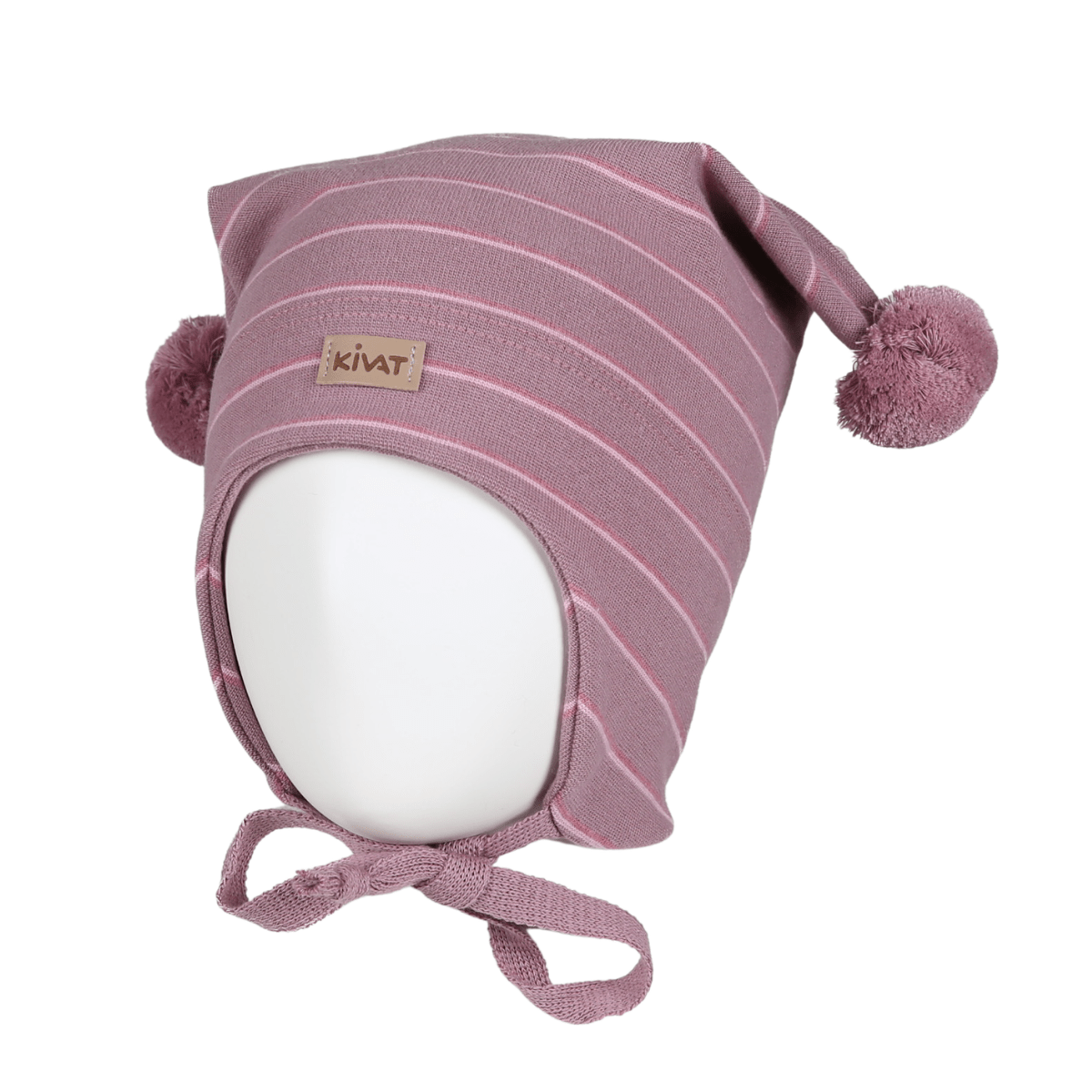 Kivat - Vårlue med Striper Dus Lilla/ Rosa - Guttelus.no