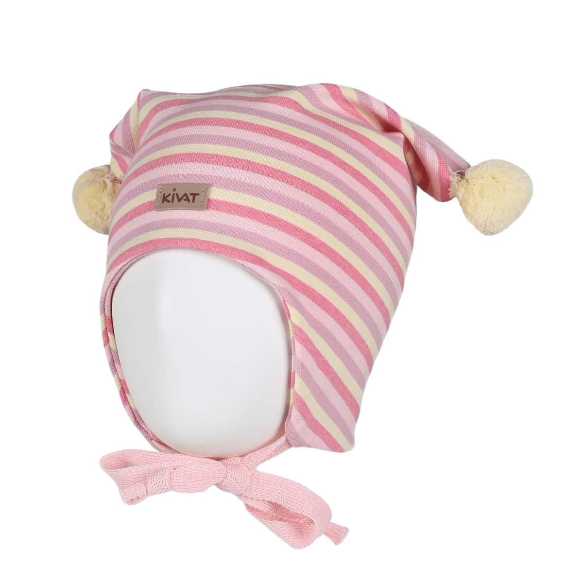 Kivat - Vårlue med Striper Rosa Tutti Frutti - Guttelus.no