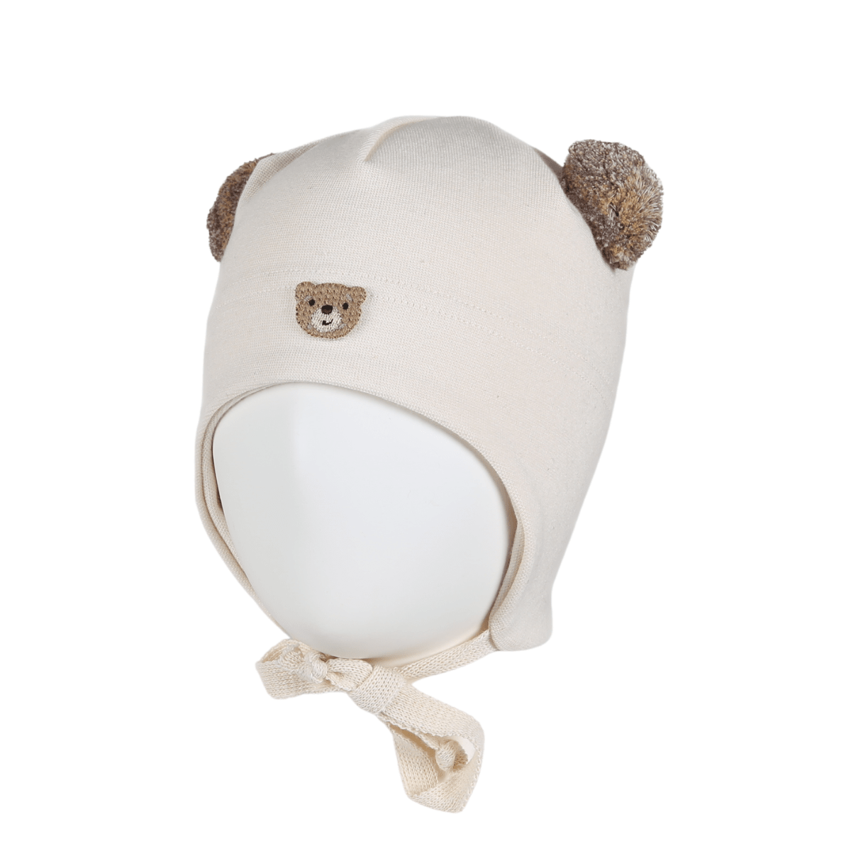 Kivat - Vårlue med Vindstopper Store Dusker Bamse Offwhite - Guttelus.no