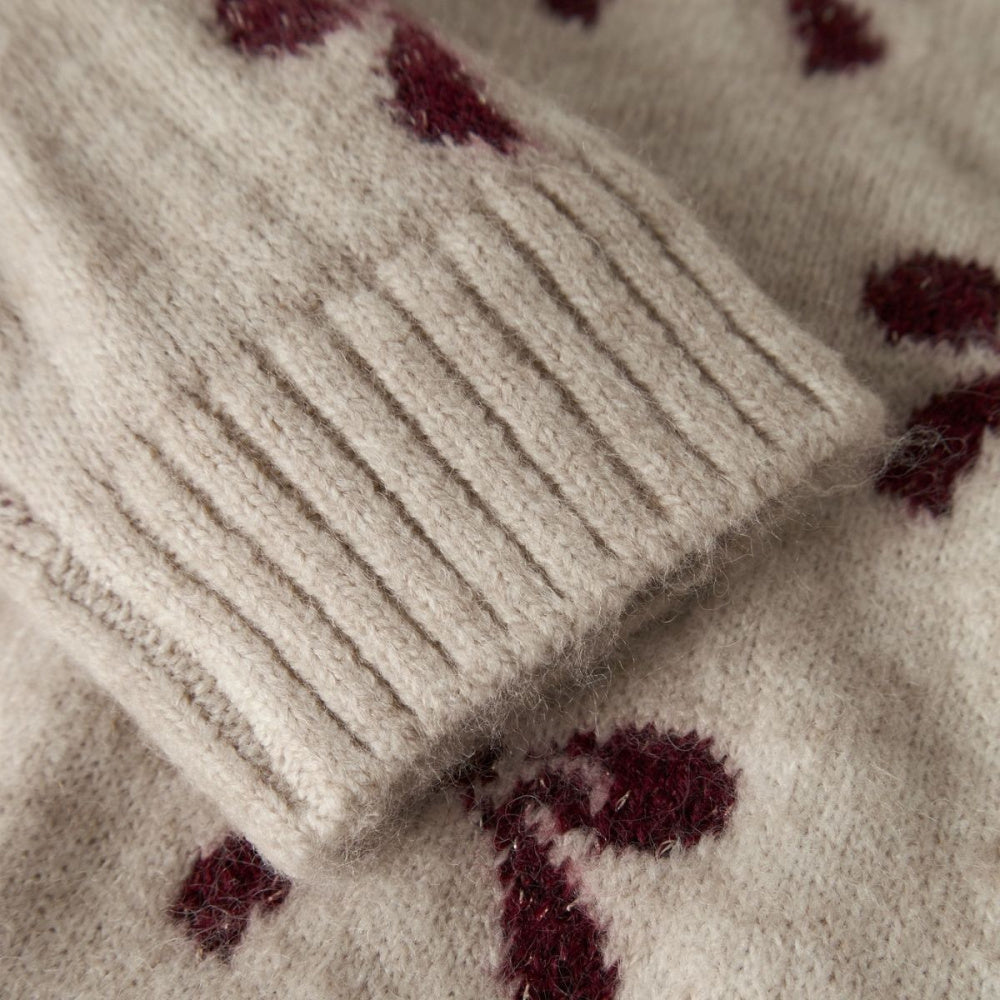 Name It - Genser Knit Senya Bow Cement