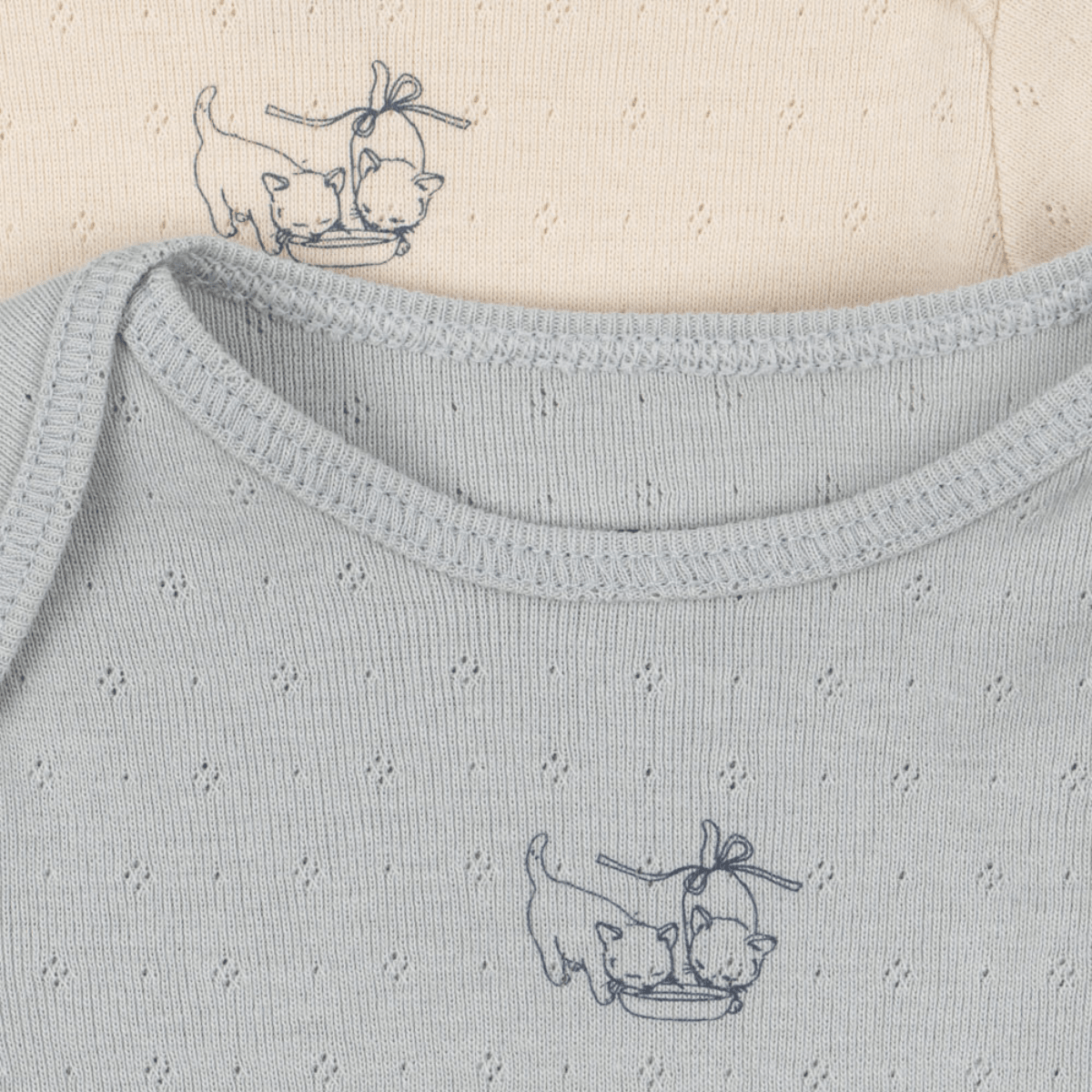 Konges Sløjd - Body 2-pk Perla Buttercream/ Pearl Blue - Guttelus.no