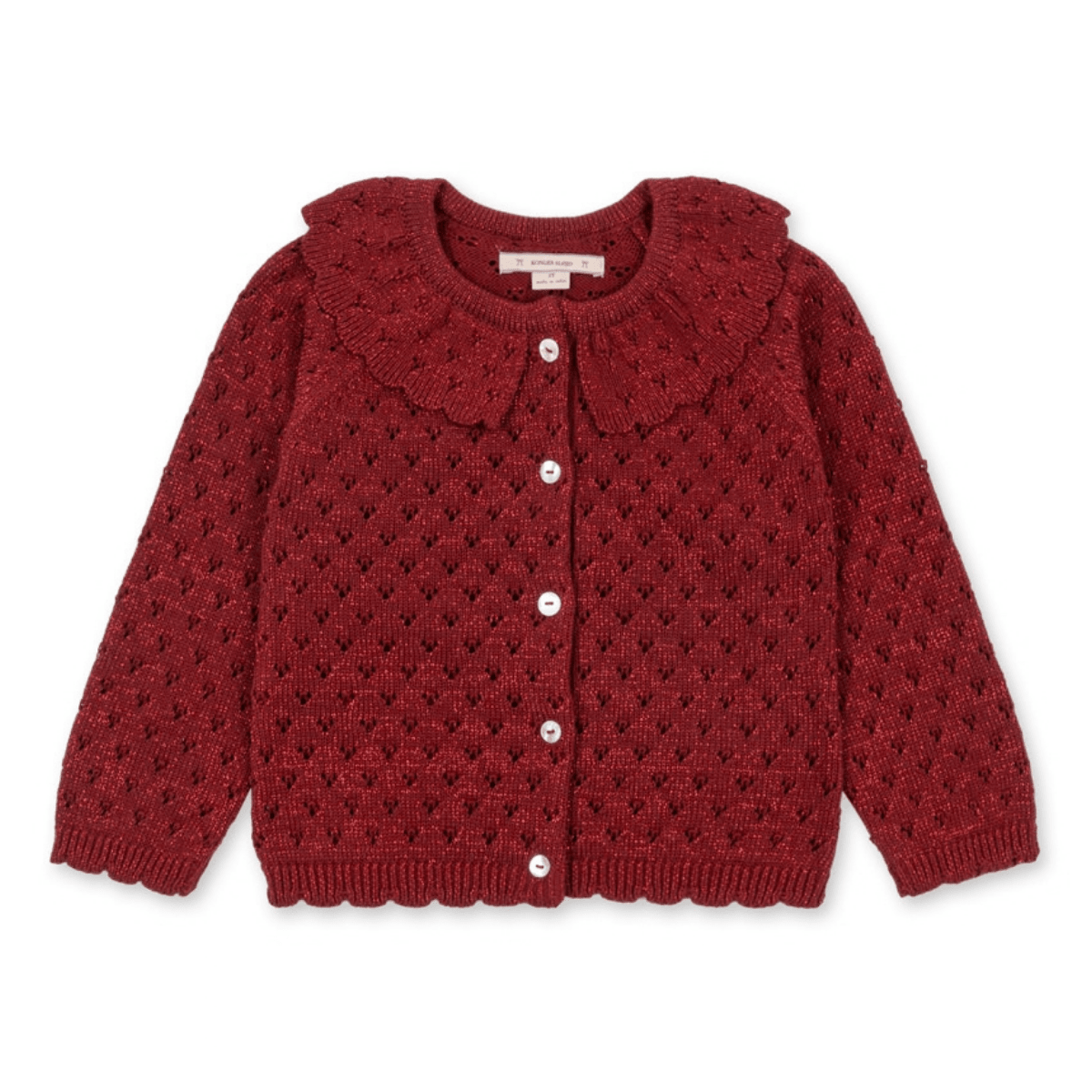 Konges Sløjd - Cardigan Holiday Red Dahlia - Guttelus