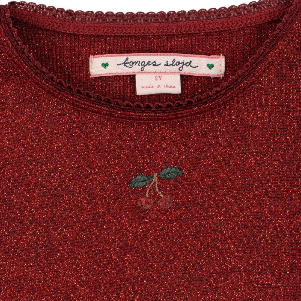 Konges Sløjd - Genser Glitter Roli Red Dahlia - Guttelus
