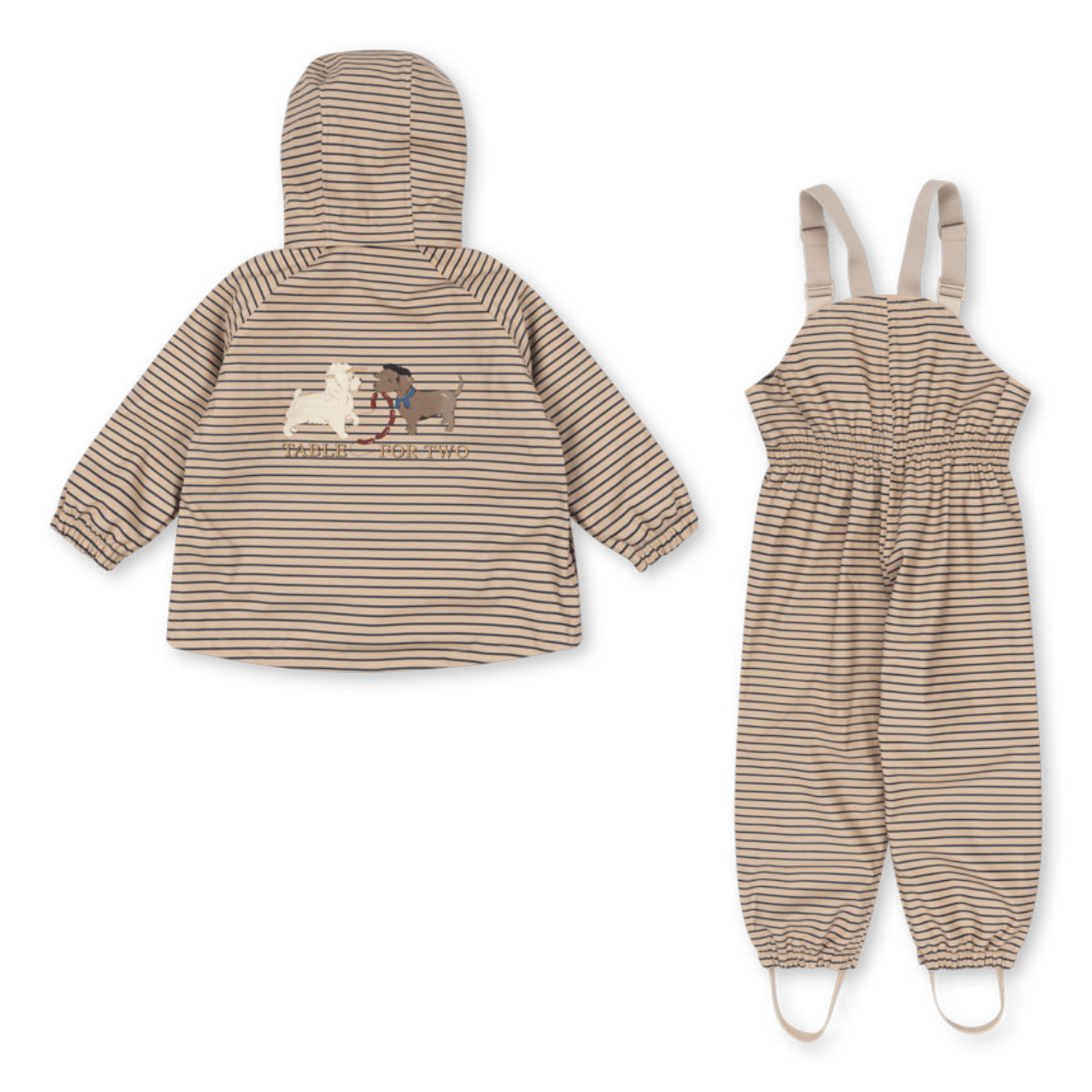 Konges Sløjd - Regnsett Rainy Palme Stripe La Mer - Guttelus.no