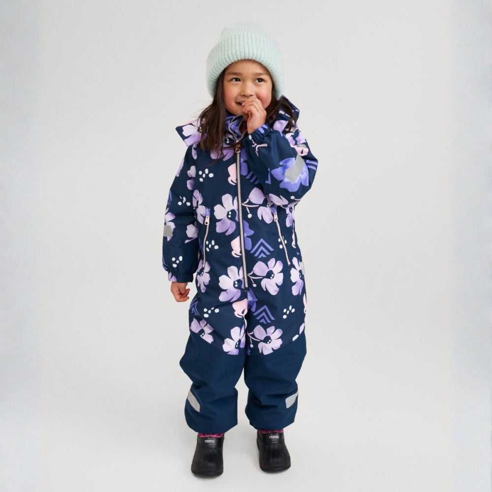 Reima - Vinterdress Kurikka Navy Flower Print