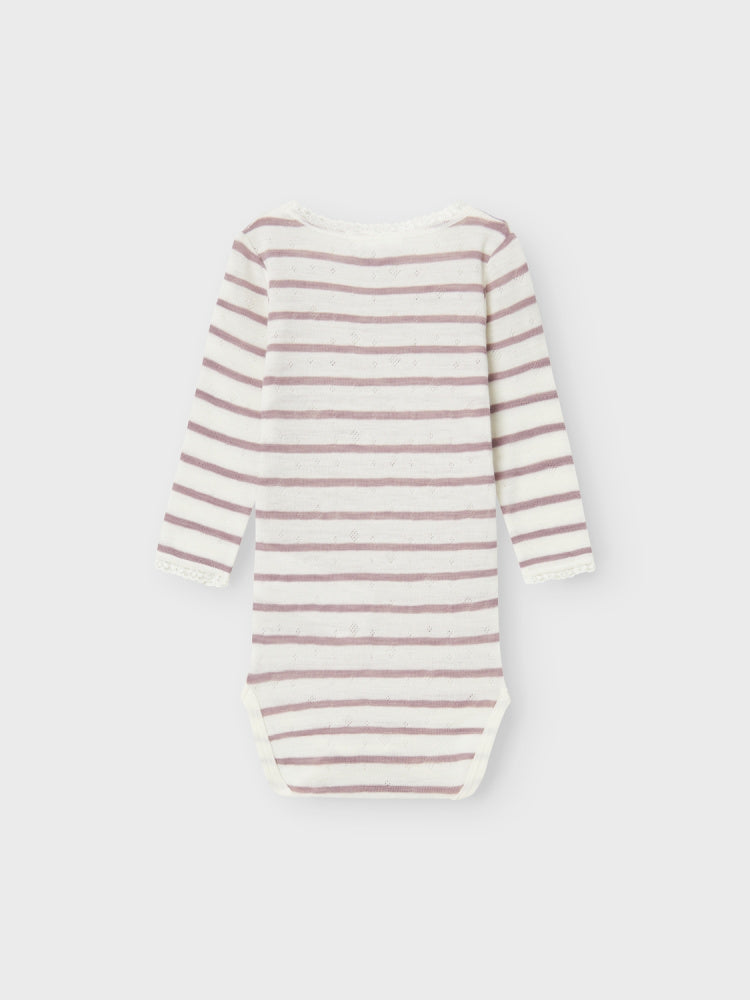 Name It - Body Ull Baby Wang Striper Purple Dove