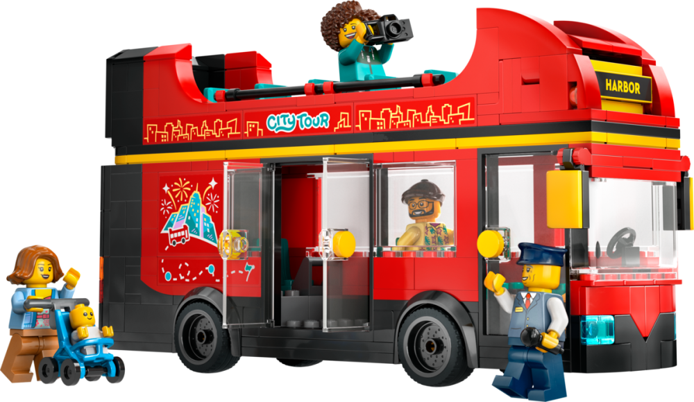 LEGO - City Rød dobbeltdekker-turistbuss - Guttelus