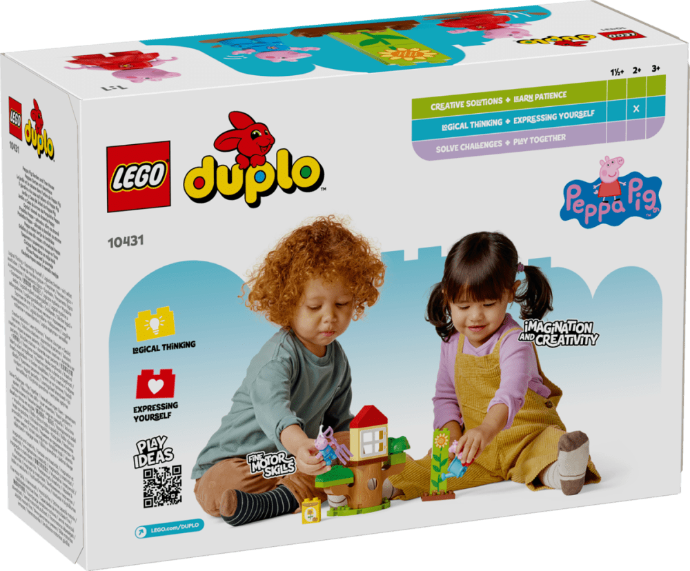 LEGO - Duplo Peppa Gris med hage og trehytte - Guttelus