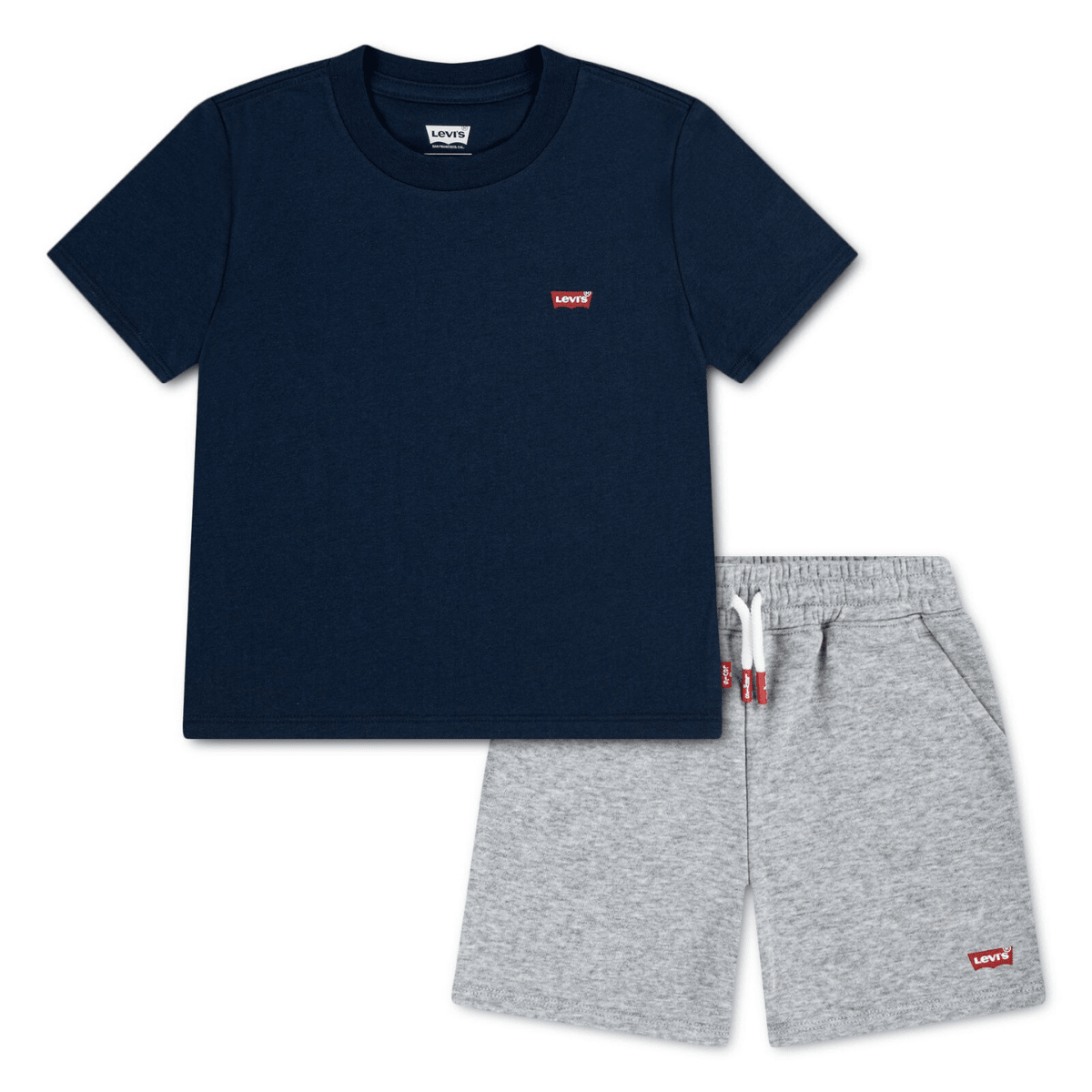 Levi's - Sett Jr Batwing Tee & Knit Shorts Dress Blues - Guttelus