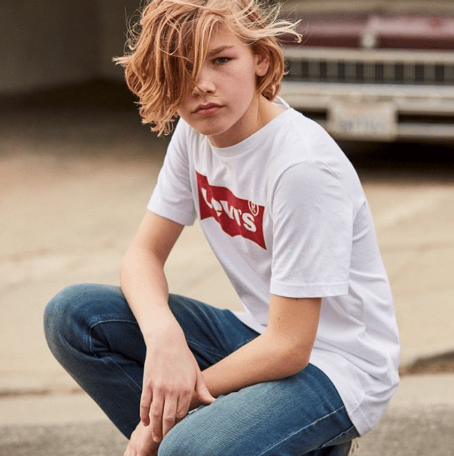 Levi's - T-Skjorte Batwing White - Guttelus