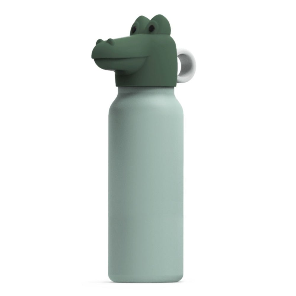 Liewood - Drikkeflaske 350ml Falk Krokodille Peppermint / Garden Green - Guttelus.no