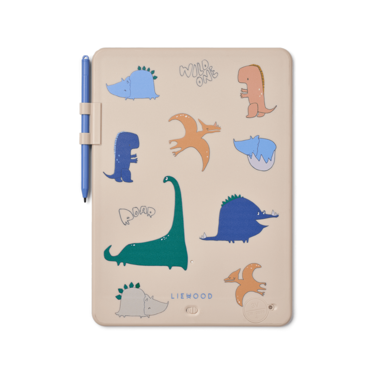 Liewood - Tegnebrett Zora 10" Dino Roar / Sandy - Guttelus