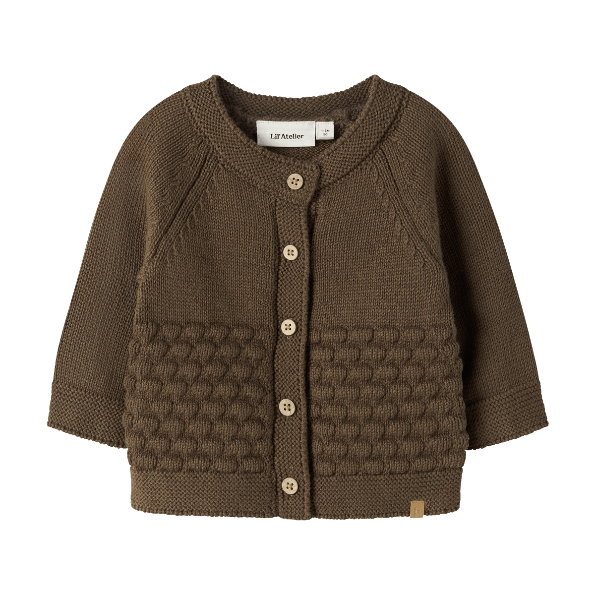 Lil' Atelier - Cardigan Baby Knit Nobir Teak - Guttelus