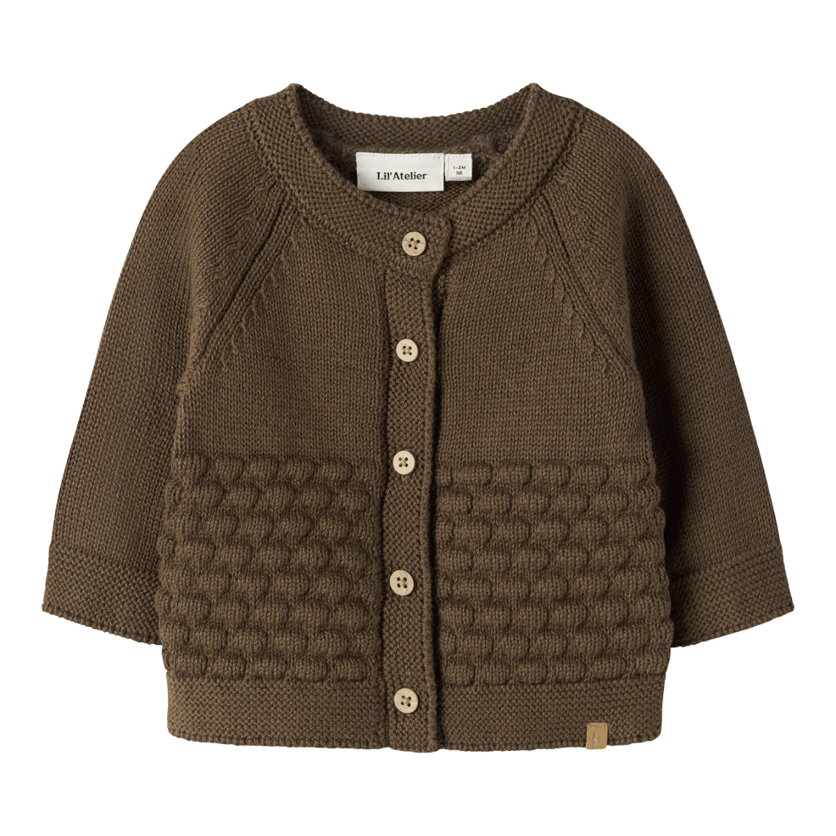 Lil' Atelier - Cardigan Baby Knit Nobir Teak - Guttelus