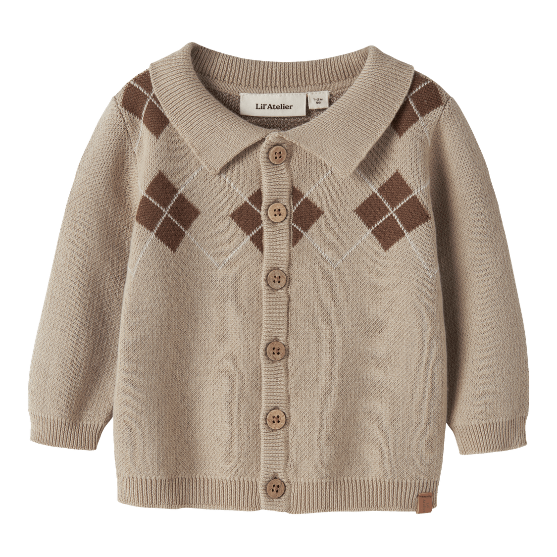 Lil' Atelier - Cardigan Baby Ronan White Pepper - Guttelus