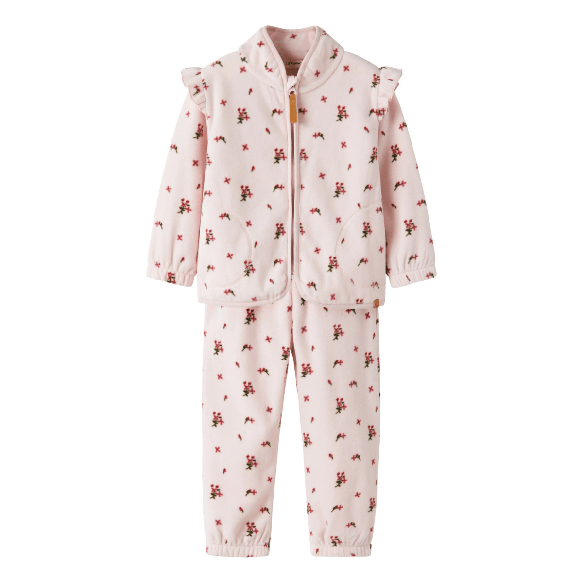 Lil' Atelier - Fleece Sett Spektra Hushed Violet Flowers - Guttelus