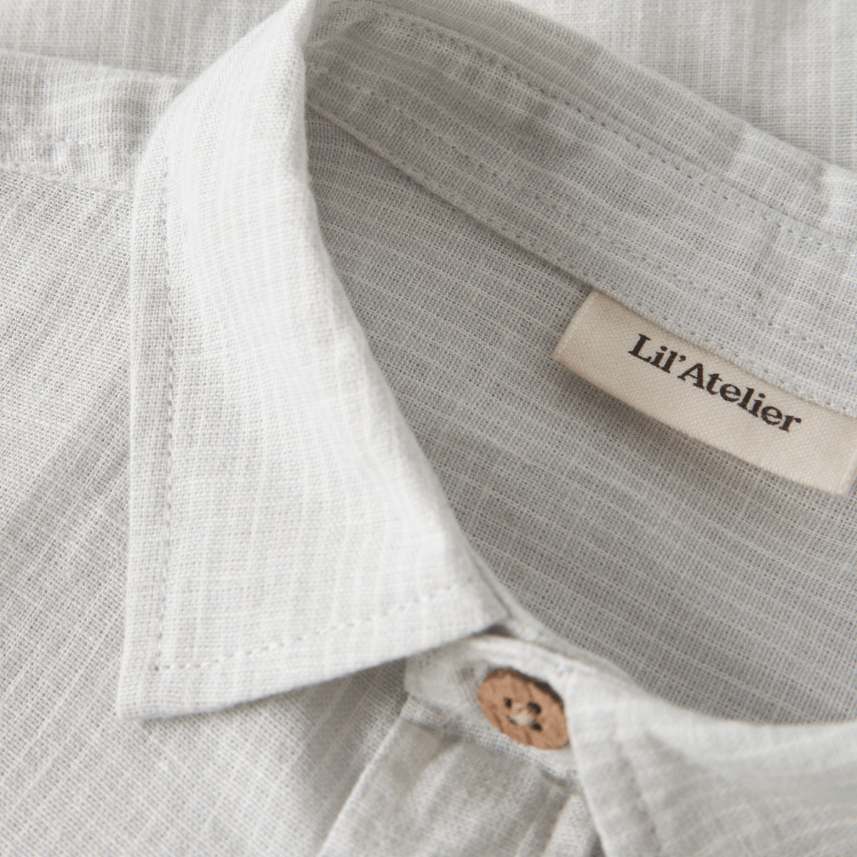 Lil' Atelier - Linskjorte Jesper Gray Dawn - Guttelus.no