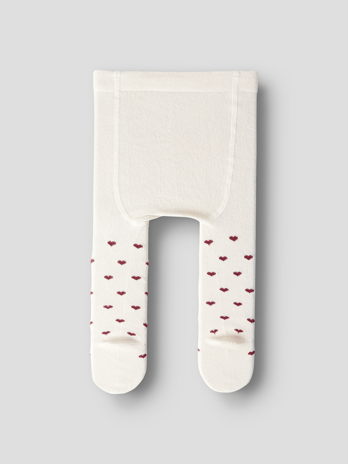Lil' Atelier - Strømpebukse Baby Reba Turtledove + Biking Red Hearts - Guttelus