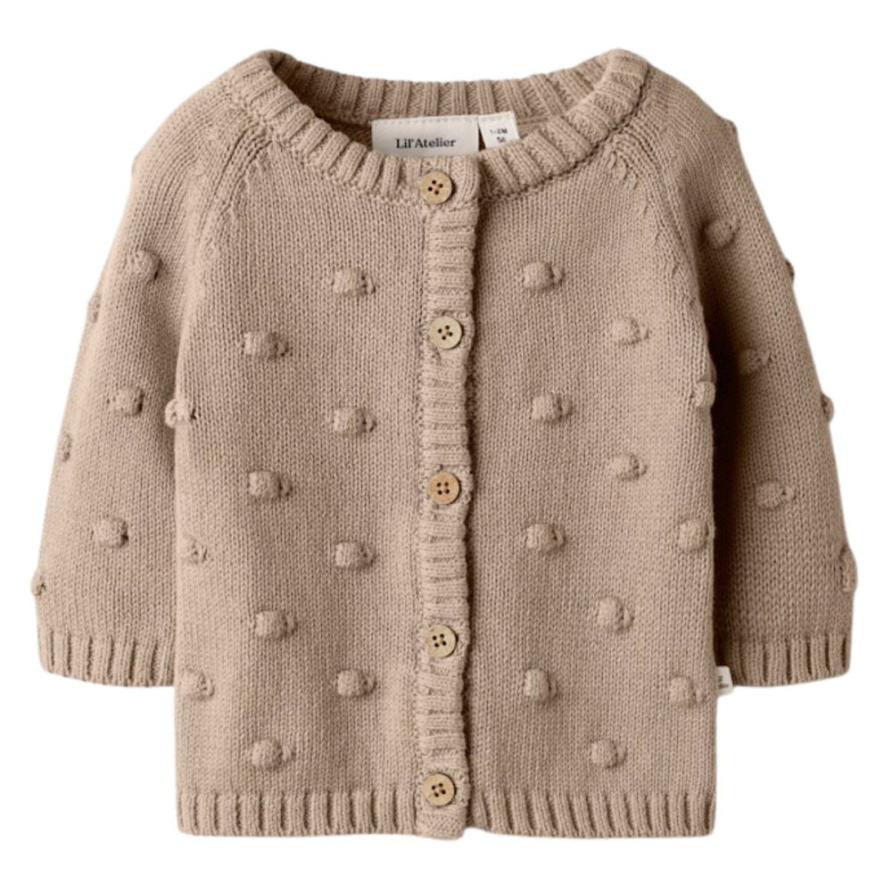 Lil'Atelier - Cardigan Gable Knit Oxford Tan - Guttelus.no