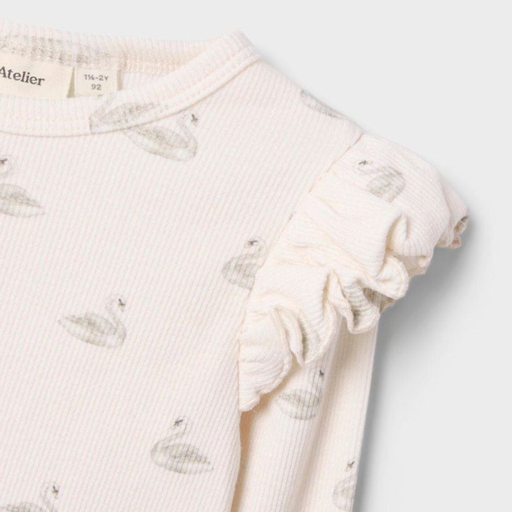 Lil'Atelier - Genser Gavo Pastel Parchment Swan - Guttelus.no