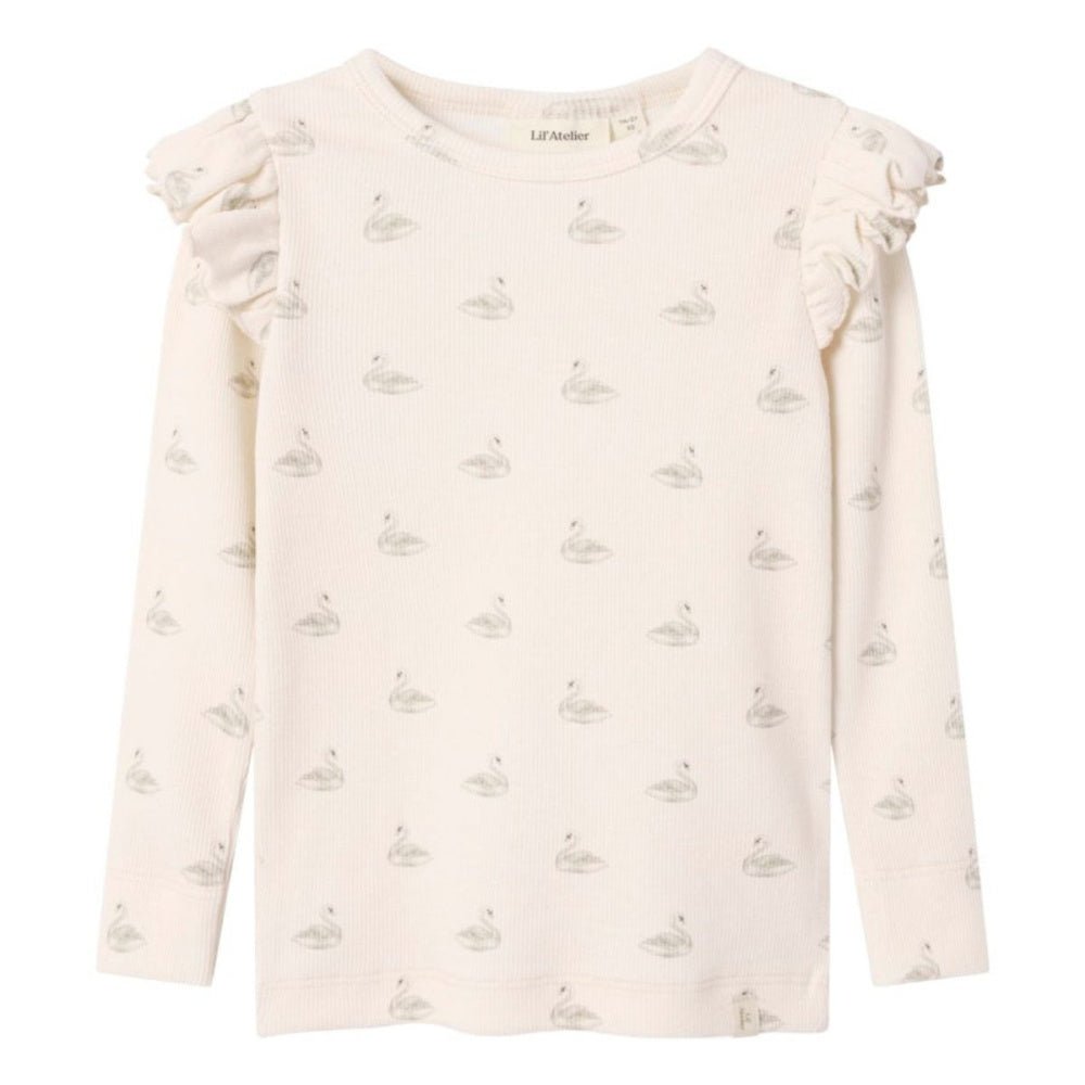 Lil'Atelier - Genser Gavo Pastel Parchment Swan - Guttelus.no