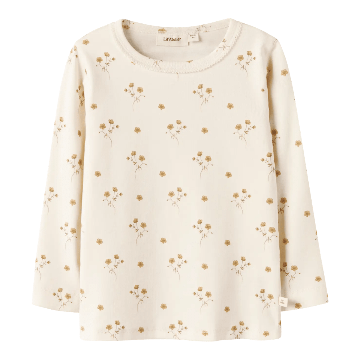 Lil'Atelier - Genser Layo Coconut Milk Flower Yellow - Guttelus.no