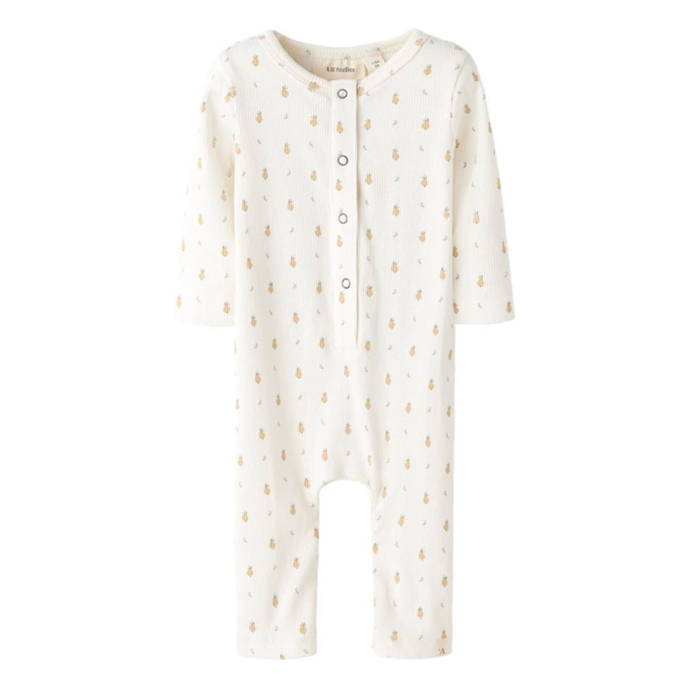 Lil'Atelier - Heldress Jersey Rib Mio Coconut Milk/ Pear - Guttelus.no