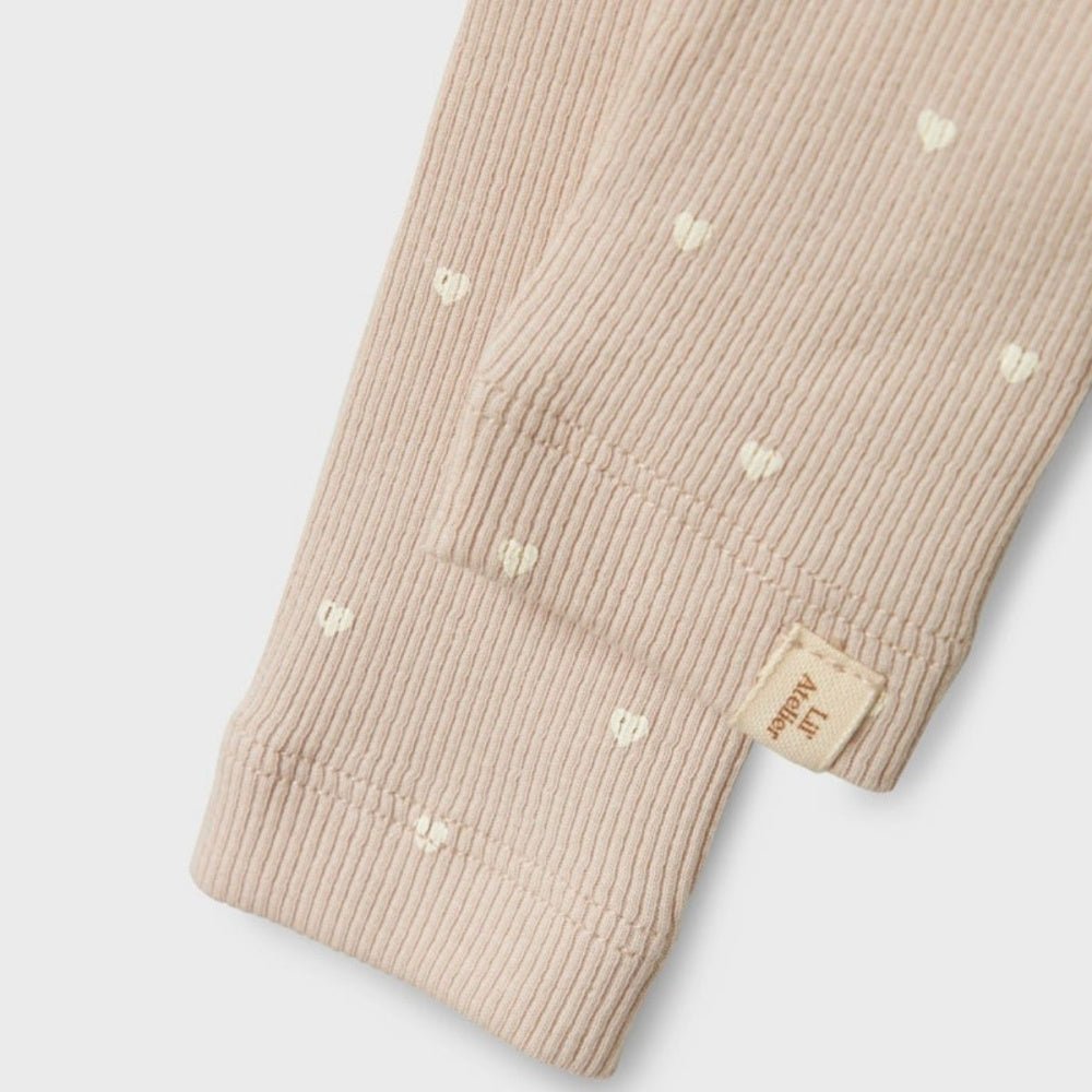 Lil'Atelier - Leggings Baby Gago Rib Gray Morn Heart - Guttelus