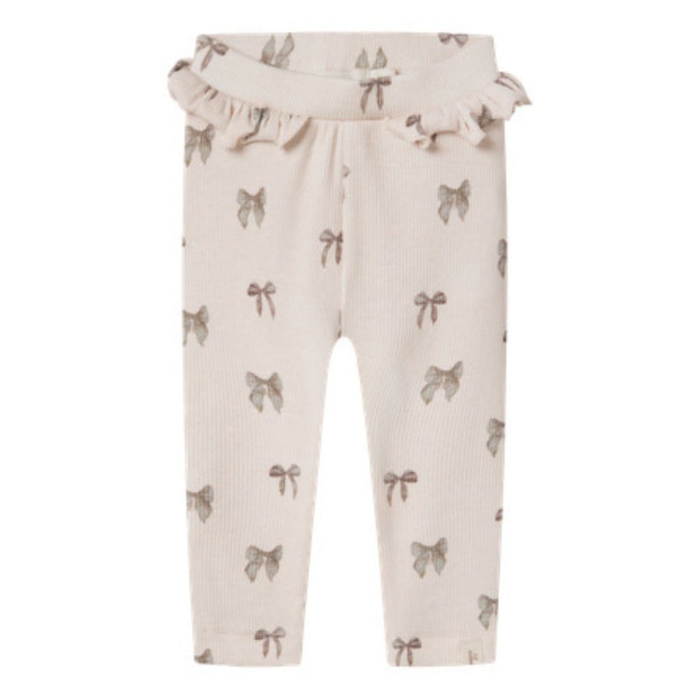 Lil'Atelier - Leggings Baby Gavo Silver Peony Bow - Guttelus