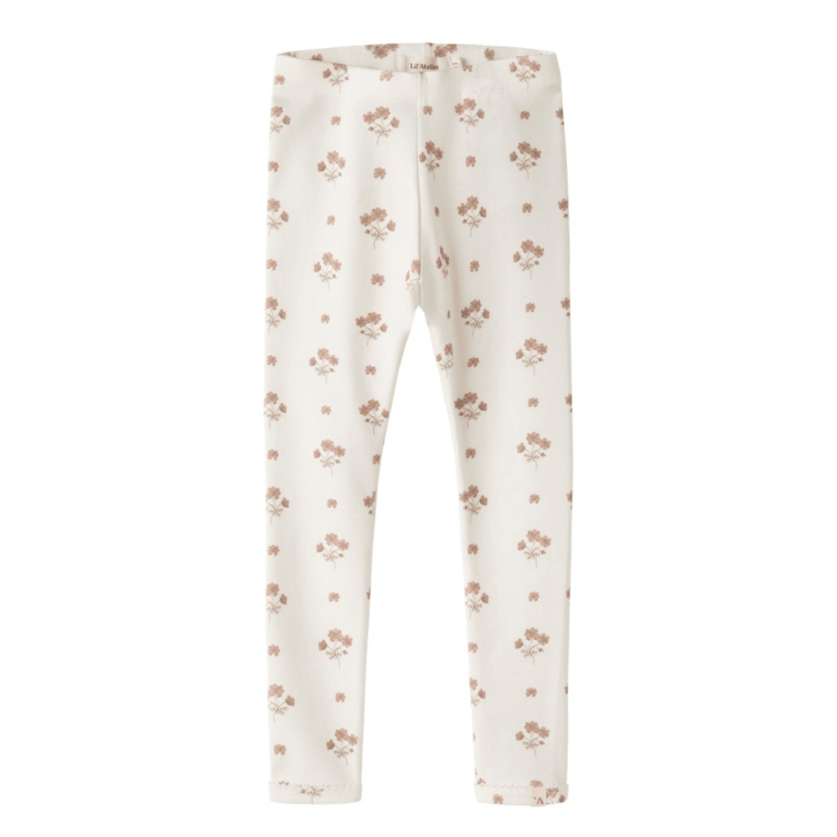 Lil'Atelier - Leggings Layo Coconut Milk Flower Pink - Guttelus.no