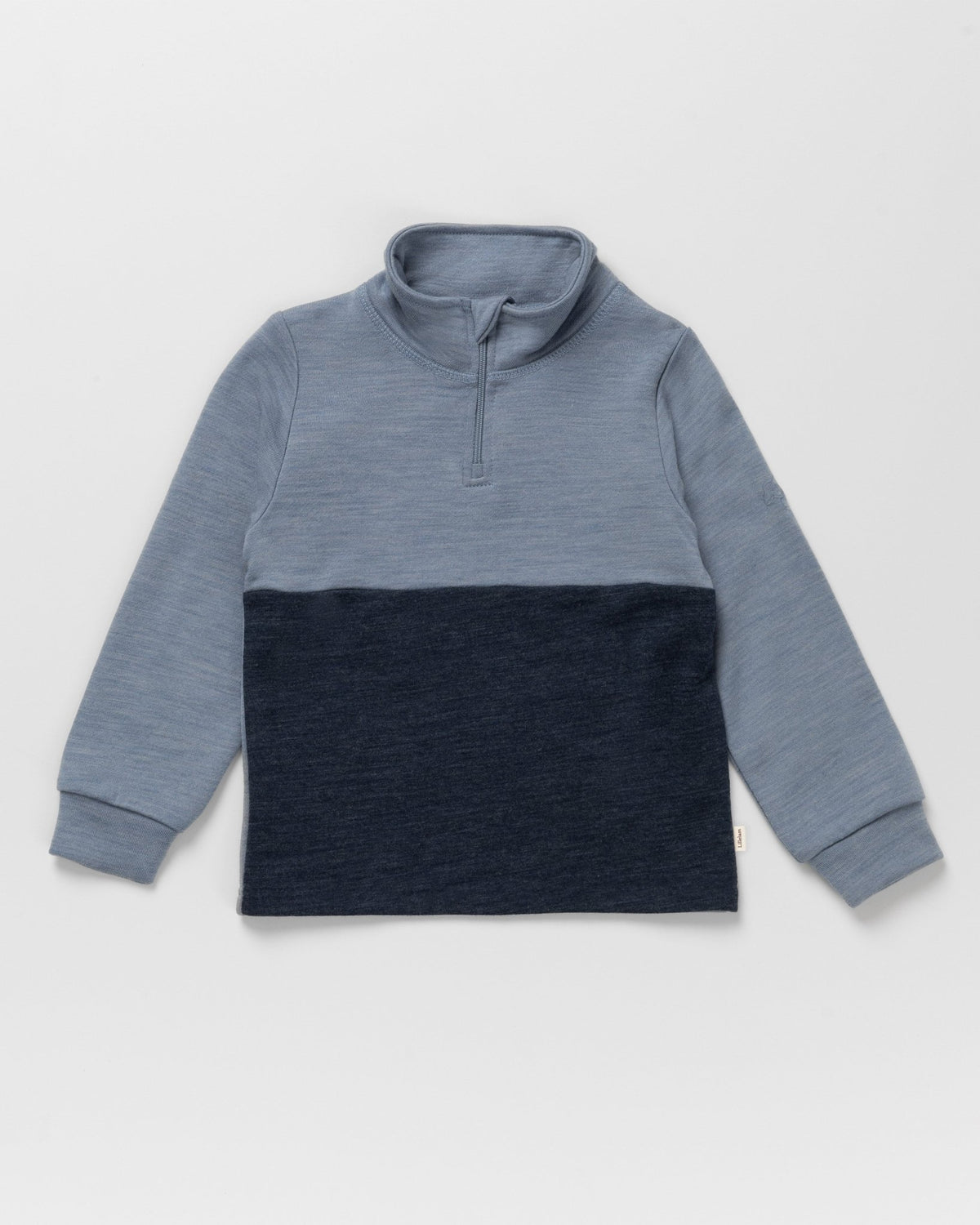 Lillelam - Genser Half Zip Active - Mellomblå - Guttelus
