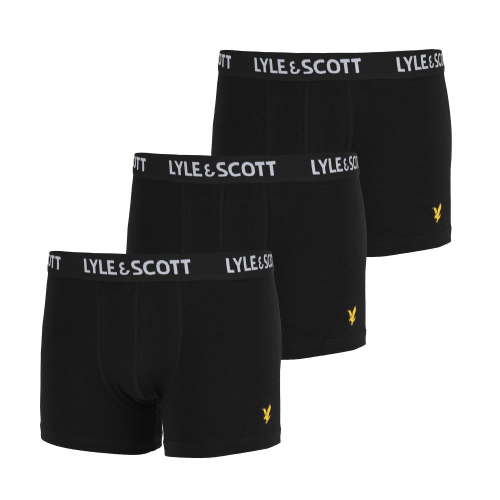 Lyle & Scott - Boxers 3-Pack Black - Guttelus.no