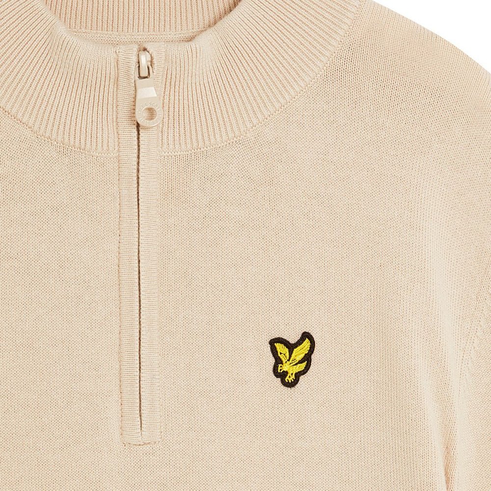 Lyle & Scott - Genser 1/4 Zip Putty - Guttelus.no