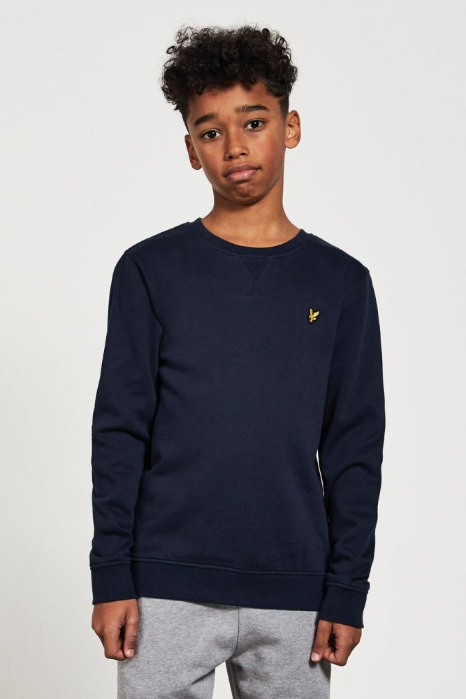 Lyle & Scott - Genser Classic Crew Neck Navy Blazer - Guttelus.no