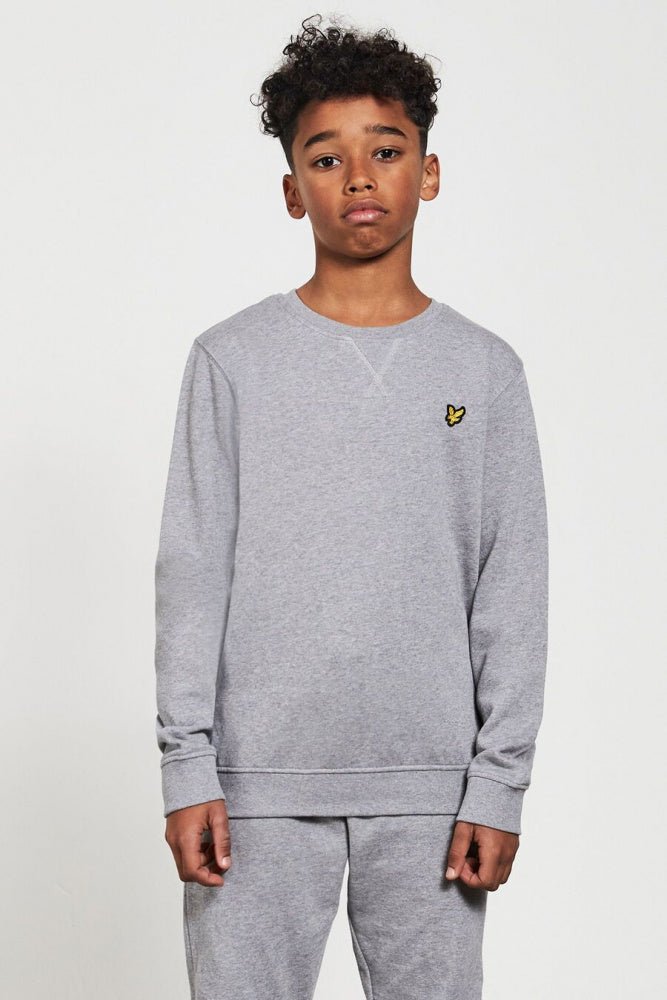 Lyle & Scott - Genser Classic Crew Neck Vintage Grey Heather - Guttelus.no