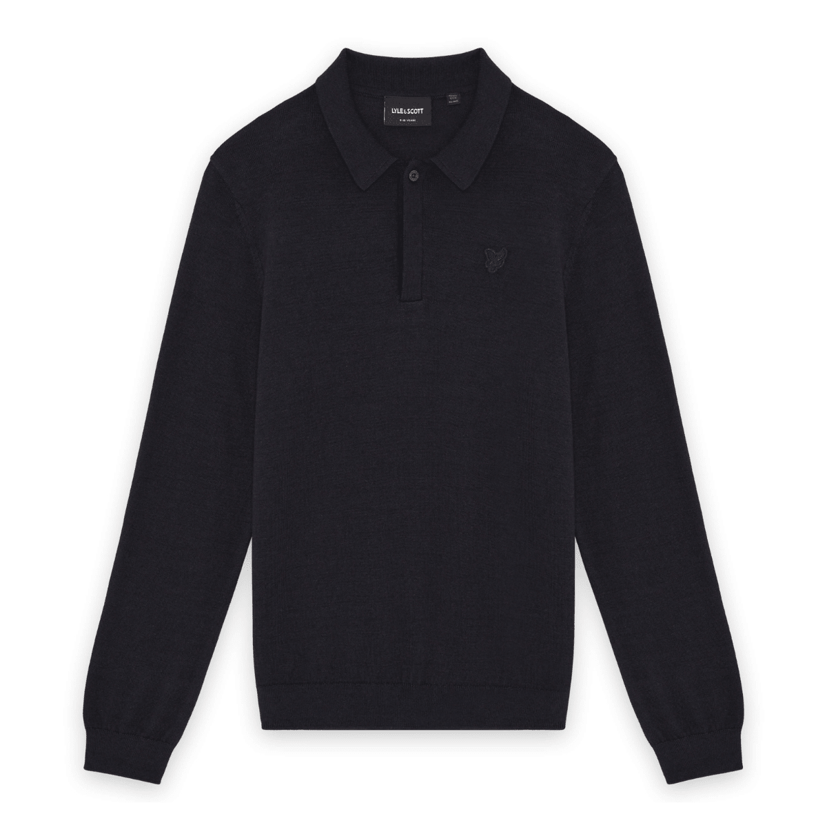 Lyle & Scott - Genser Knit Piké Dark Navy - Guttelus.no