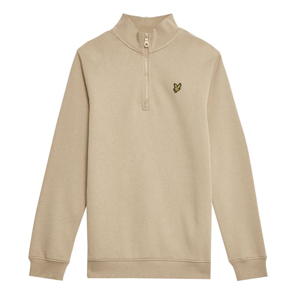 Lyle & Scott - Genser Quarter Zip Pullover Stone - Guttelus