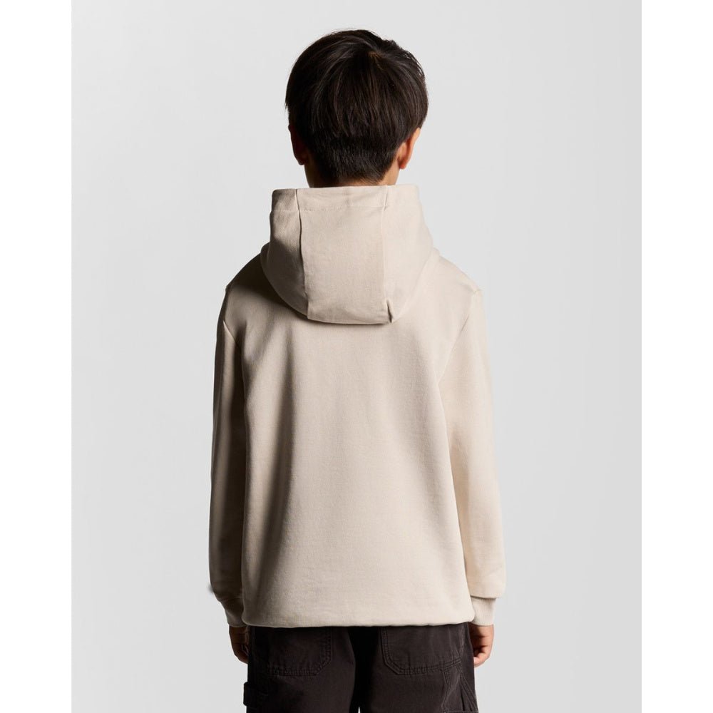 Lyle & Scott - Hettegenser Towelling Eagle Pullover Hoodie Putty - Guttelus.no