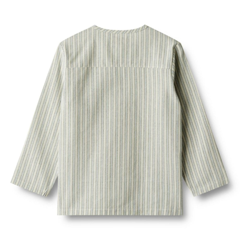 Wheat - Skjorte Bjørk Aquablue Stripe