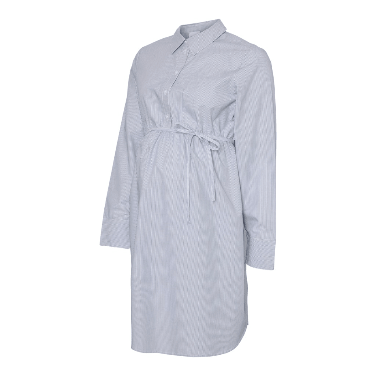 Mamalicious - Gravid- og ammekjole Salma Snow White/ Light Grey - Guttelus.no