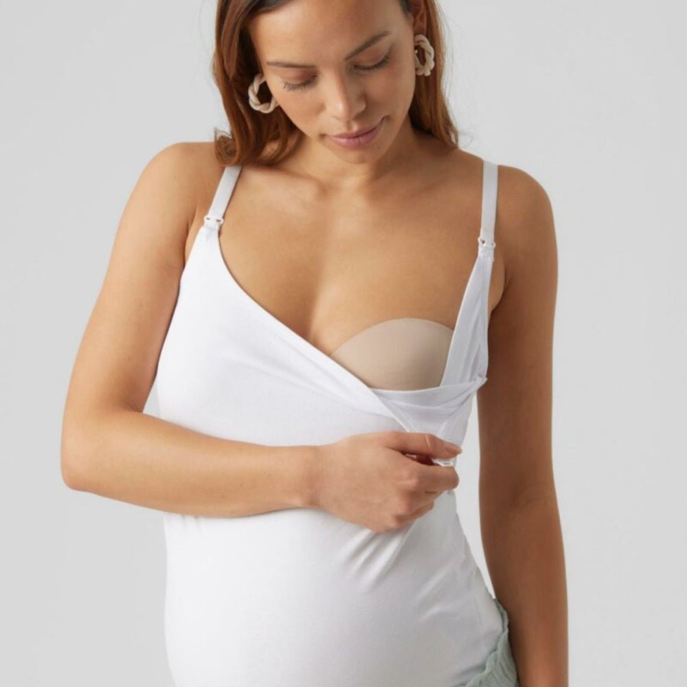 Mamalicious - Mamma-singlet 2-pk Kerrie Hvit/ Svart - Guttelus