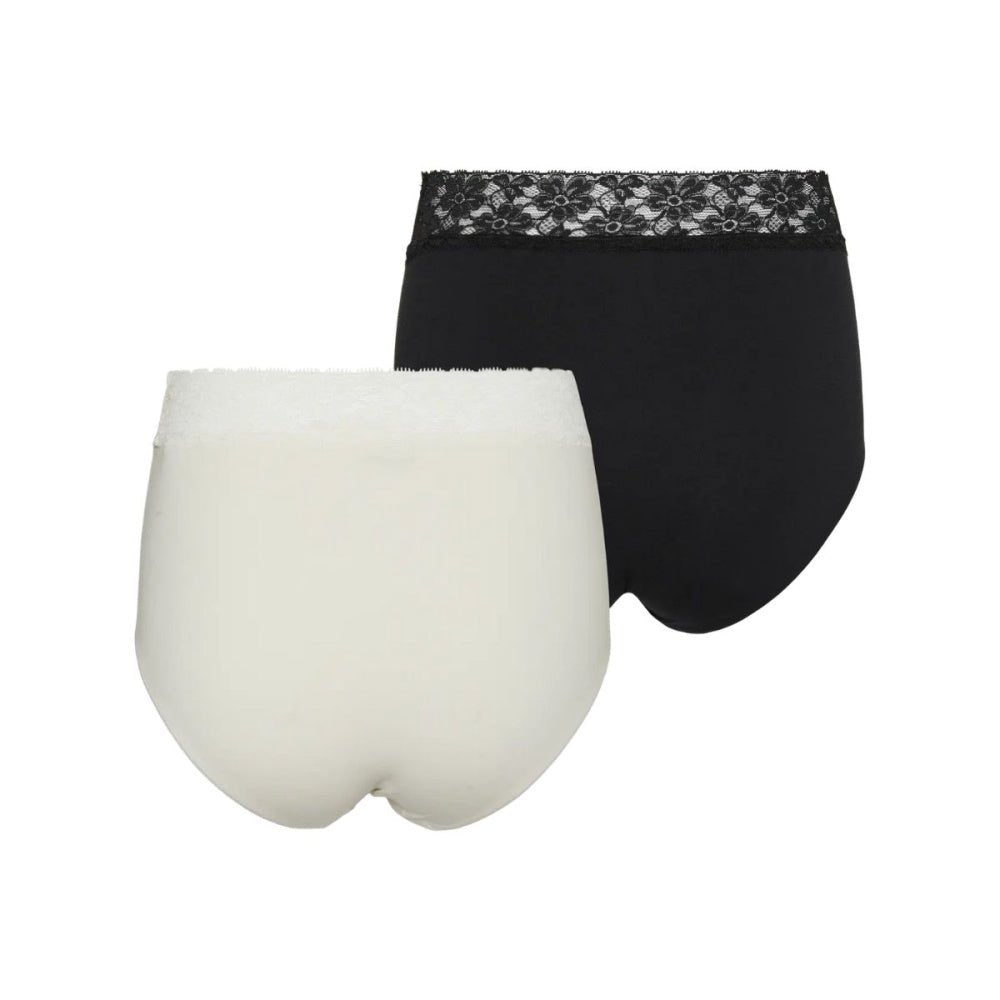 Mamalicious - Mamma-truse 2-pk Heal Lace Svart/ Hvit - Guttelus