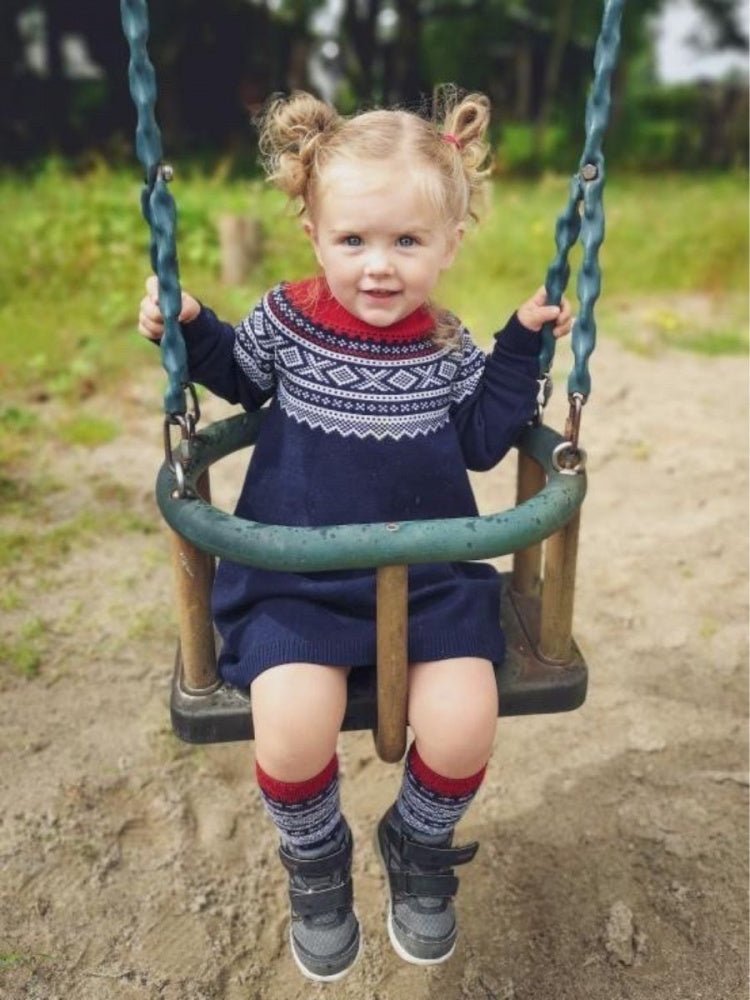 Marius Kids - Marius Ullkjole Rundstrikk Navy - Guttelus