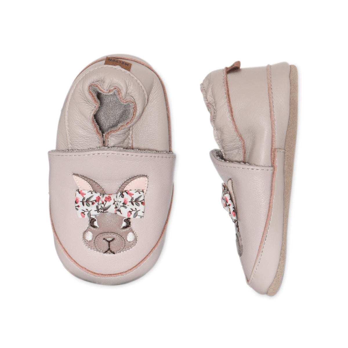 Melton - Tøfler i Skinn Bunny Rose Dust - Guttelus.no