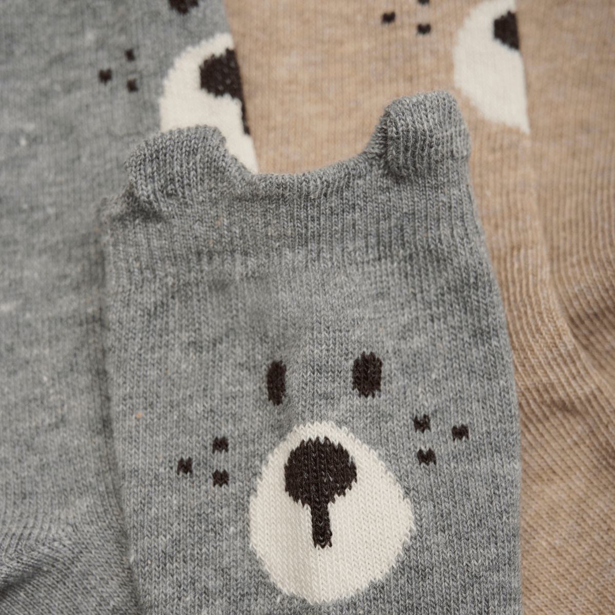 Minymo - Sokker 2-pk Bear Light Grey Melange - Guttelus.no
