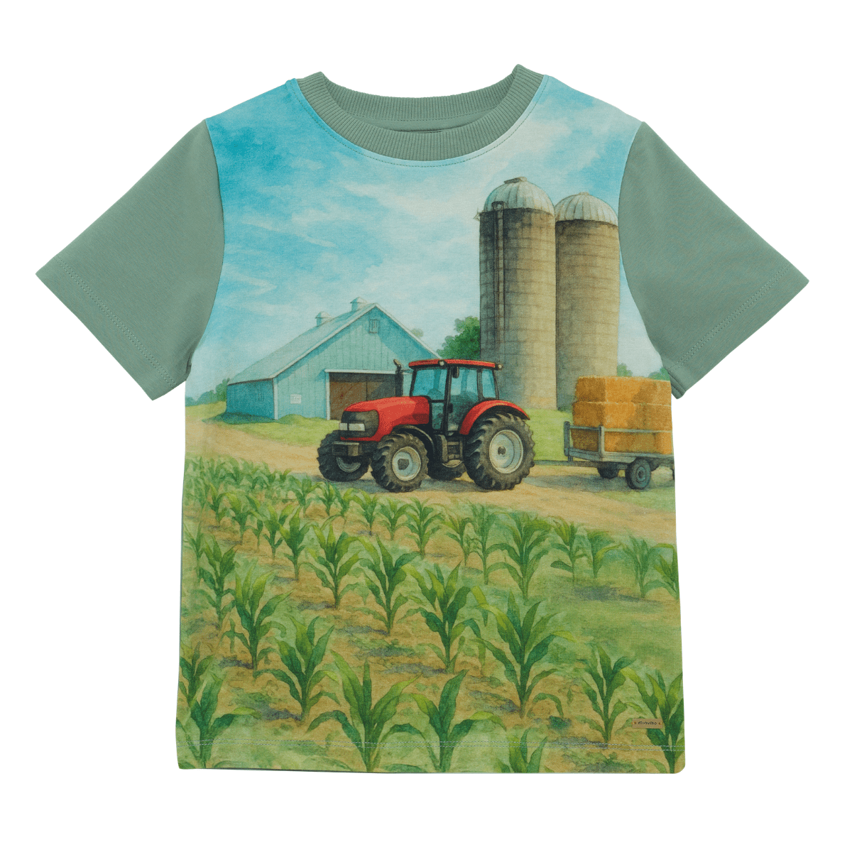Minymo - T-skjorte Traktor og Silo Lily Pad - Guttelus.no