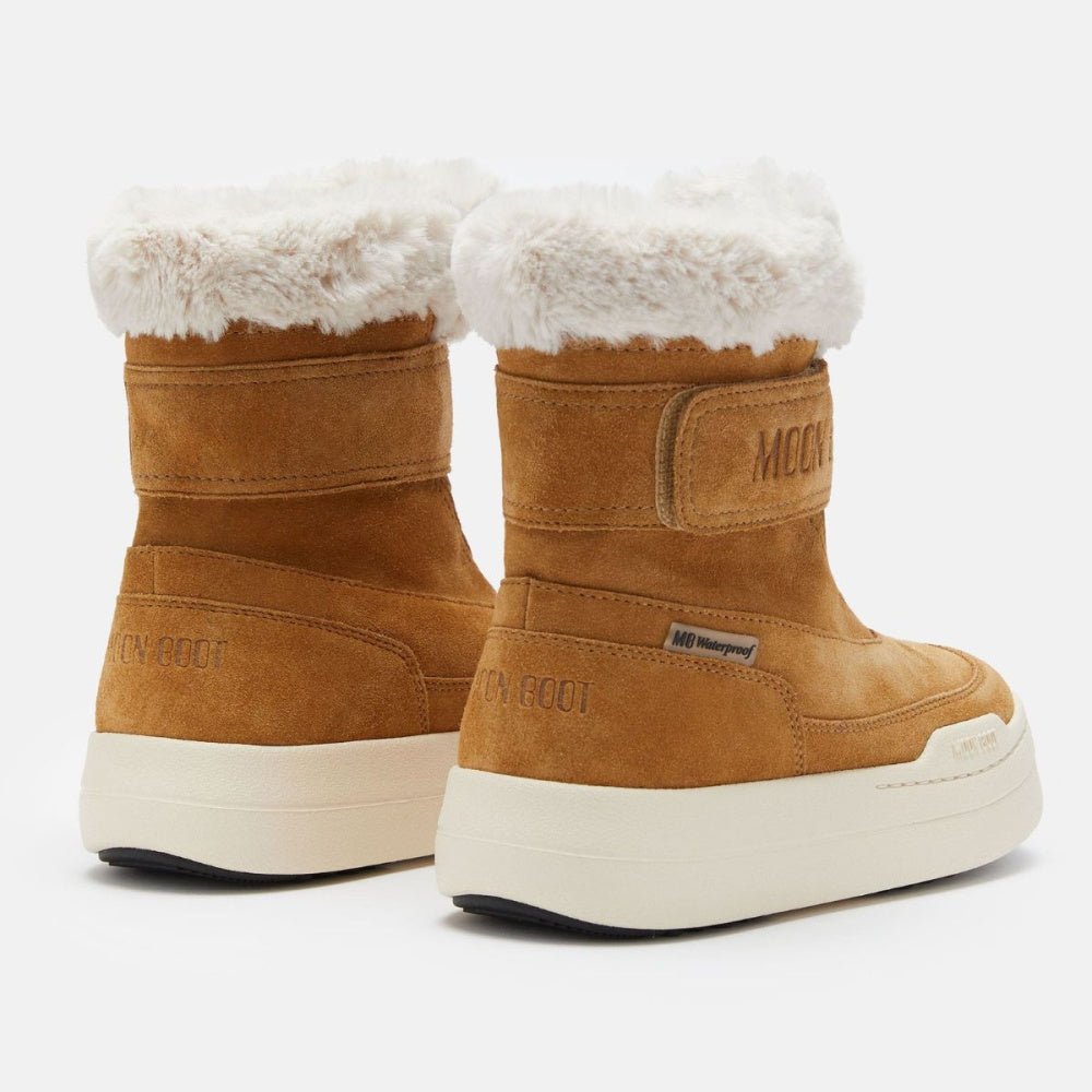 Moon Boot - Park Strap Suede Jr Sand - Guttelus.no