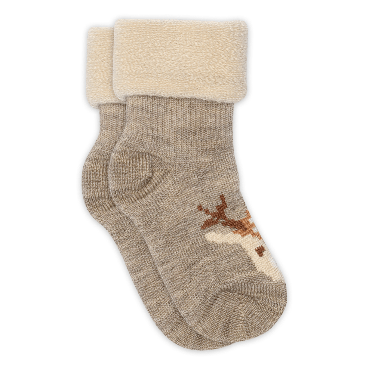 MP - Sokker i Ull Ollie Light Brown Melange - Guttelus.no