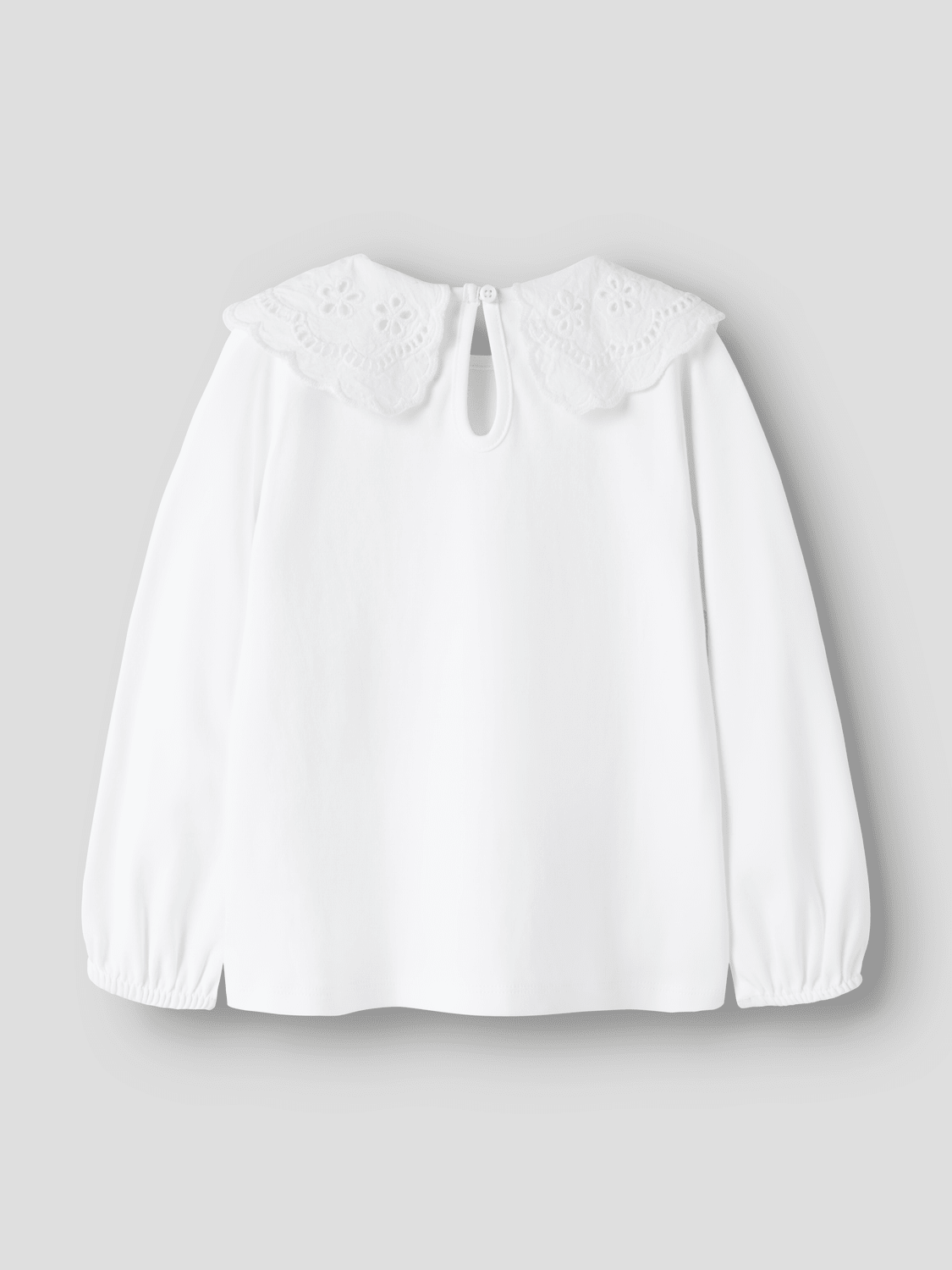 Name It - Bluse med Krage Frayl Bright White - Guttelus