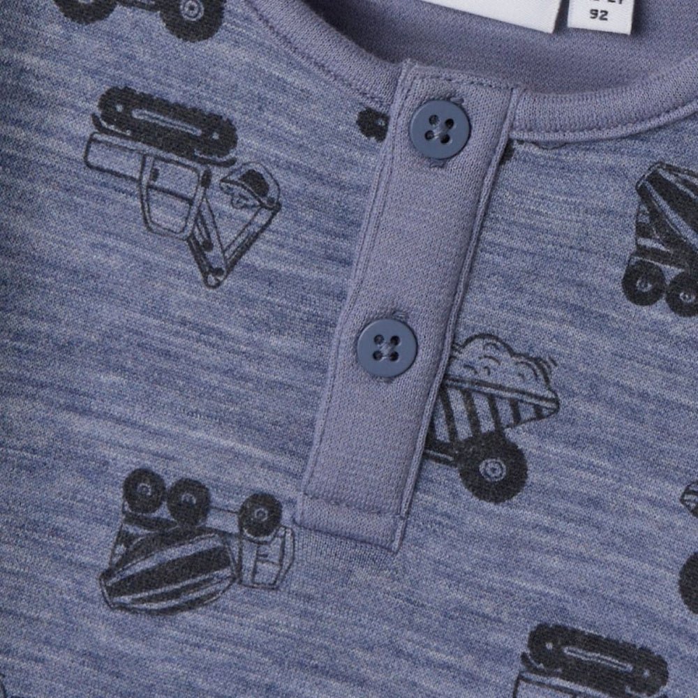 Name It - Body i Ull/ Bomull Wuppo Folkstone Gray Machines - Guttelus.no